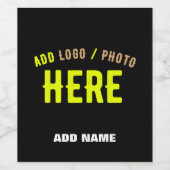 STIJLVOOL MODERN AANPASBAAR ZWART GECERTIFICEERD M WIJN ETIKET (Enkel label)