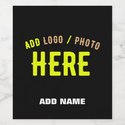 STIJLVOOL MODERN AANPASBAAR ZWART GECERTIFICEERD M WIJN ETIKET (Enkel label)