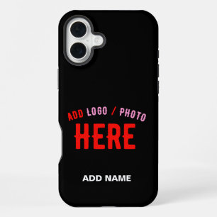 STIJLVOOL MODERN AANPASBAAR ZWART GECONTROLEERD GE iPhone 16 PLUS HOESJE