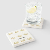 STIJLVOOL MODERN AANPASBARE WITTE GEVÉRIFICEERDE M STENEN ONDERZETTER (Zijkant)