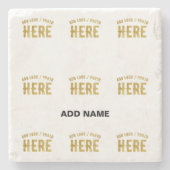 STIJLVOOL MODERN AANPASBARE WITTE GEVÉRIFICEERDE M STENEN ONDERZETTER (Voorkant)