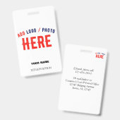 STIJLVOOL MODERN AANPASBARE WITTE GEVERIFIEERDE ME BADGE (Voor- en achterkant)