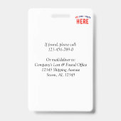 STIJLVOOL MODERN AANPASBARE WITTE GEVERIFIEERDE ME BADGE (Achterkant)