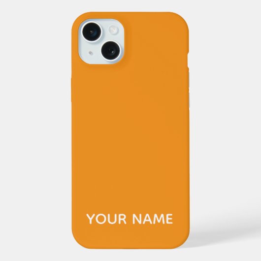 STIJLVOOLDE MODERNE AANGEPASTE NAAM ORANJE KLEUR iPhone HOESJE (Achterkant)