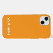 STIJLVOOLDE MODERNE AANGEPASTE NAAM ORANJE KLEUR iPhone HOESJE (Achterkant horizontaal)