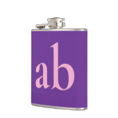 STIJLVOOLDE MODERNE Aangepaste NAAM PURPER ROZE HU Heupfles (Links)