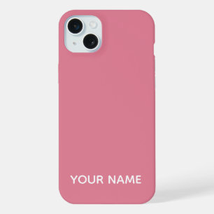 STIJLVOOLDE MODERNE AANGEPASTE NAAM ROZE KLEUR iPhone 15 PLUS CASE