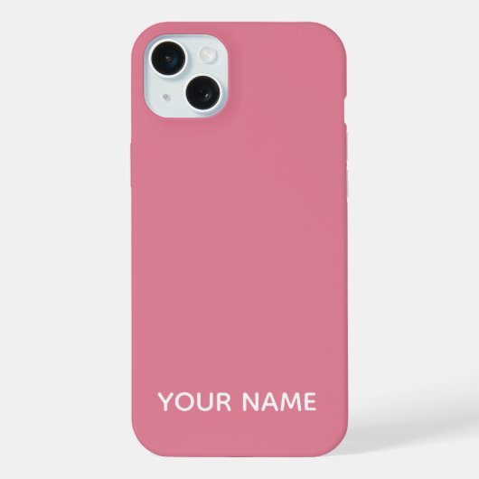 STIJLVOOLDE MODERNE AANGEPASTE NAAM ROZE KLEUR iPhone HOESJE (Achterkant)
