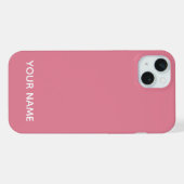 STIJLVOOLDE MODERNE AANGEPASTE NAAM ROZE KLEUR iPhone HOESJE (Achterkant horizontaal)