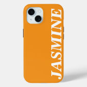 STIJLVOOLDE MODERNE AANPASBARE NAAM EFFEN ORANJE K Case-Mate iPhone CASE (Achterkant)