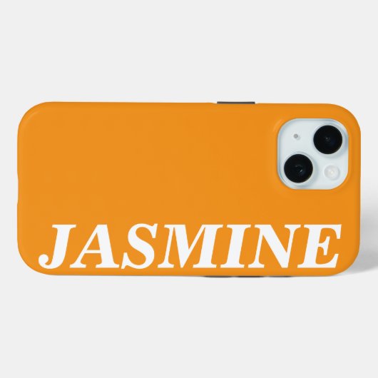 STIJLVOOLDE MODERNE AANPASBARE NAAM EFFEN ORANJE K Case-Mate iPhone CASE (Achterkant (horizontaal))