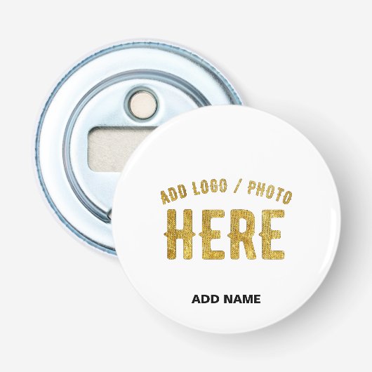 STIJLVOOLDE MODERNE AANPAßBARE WITTE GECERTIFICEER BUTTON FLESOPENER (Voorkant)