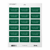 STIJLVOOLDE MODERNE GEPERSONALISEERDE NAAM RETOURA ETIKET (Full Sheet)