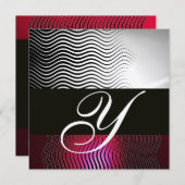 STIJLVOOLGE GOLVEN MONOGRAM, Goud Rood Robijn Bour Kaart (Voorkant / Achterkant)