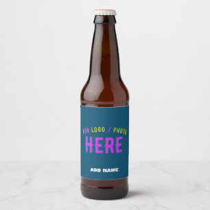STIJLVOUDIG MODERN AANGEPAST PRUISSISCH BLAUW GECE BIER ETIKET