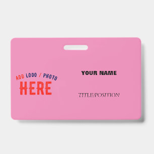 STIJLVOUDIG MODERN AANGEPAST SCHATTIG HEL ROZE GEC BADGE