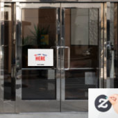 STIJLVOUDIG MODERN AANPASBAAR WIT GECERTIFICEERD G RAAMSTICKER (Kantoordeur)