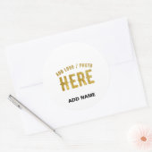 STIJLVOUDIG MODERN AANPASBAAR WIT GECERTIFICEERD G RONDE STICKER (Envelop)