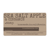 stijlzeep Verpakking bijtende lettertype Etiket (Voorkant)