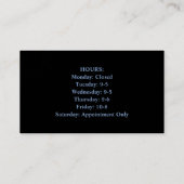 Stijlzwart Bleek blauw Visitekaartje met QR-code (Achterkant)