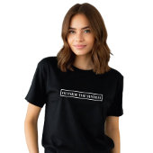 Stijlzwart buiten de systeemslogan t-shirt