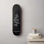 Stijlzwart laat de Good Times Roll Groomsman Persoonlijk Skateboard<br><div class="desc">Stijlvolle zwarte witte Retro  Typografie Laat de Good Times Roll Groomsmen - aangepast skateboard met de naam van de keuze voor een roomman die van skateboarden houdt.</div>