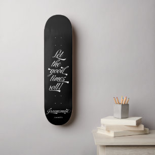 Stijlzwart laat de Good Times Roll Groomsman Persoonlijk Skateboard