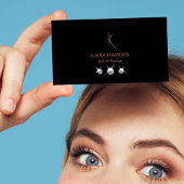 Stijlzwart met monogram en juwelen Modern Cool Visitekaartje