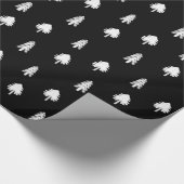 Stijlzwart met witte bomen cadeaupapier (Hoek)
