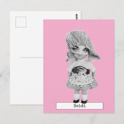 Stijvolle Modellen Pop Postkaart (Voorkant / Achterkant)