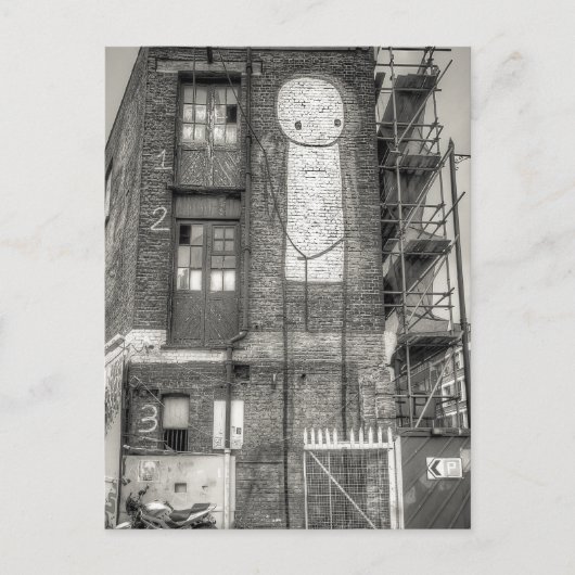 Stik Man Graffiti, Shoreditch London Briefkaart (Voorkant)