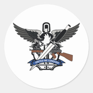 STIKER ROND UNITED WE CONQUER RONDE STICKER