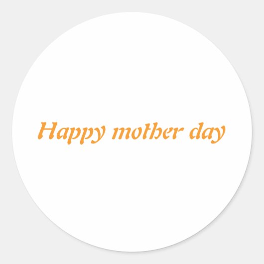 Stikers Gelukkige Moederdag Ronde Sticker (Voorkant)