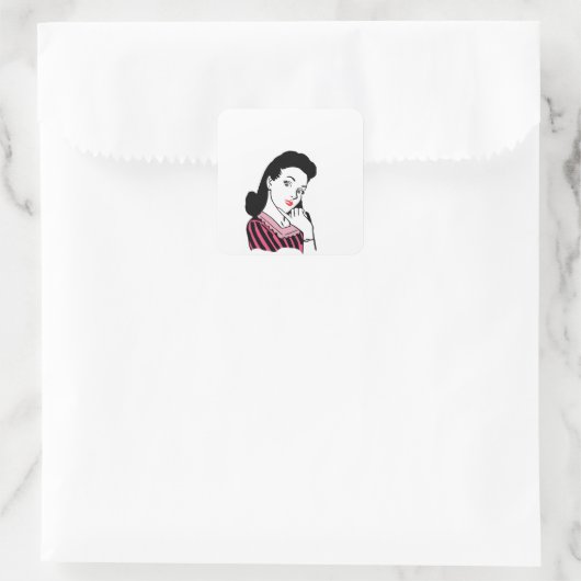 Stikers Vierkante Sticker (Tas)