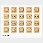 Stikker brood vierkante sticker (Vel)