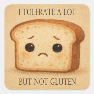 Stikker brood vierkante sticker