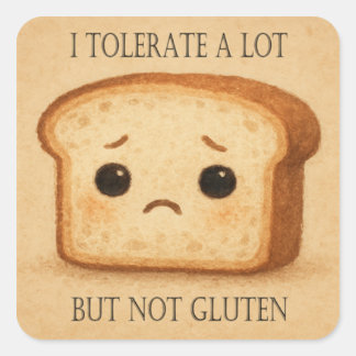 Stikker brood vierkante sticker