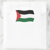 Stikker met vlag van de Palestijnse Autoriteit Ovale Sticker (Tas)