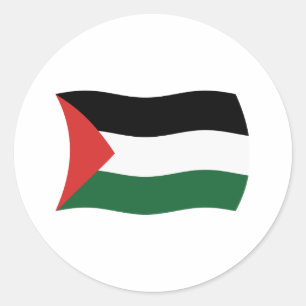 Stikker met vlag van de Palestijnse Autoriteit Ronde Sticker