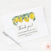 Stikkercitroenen en groene wijnen voor weddenschap vierkante sticker (Envelop)