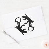 Stikkers van hagedis met oprolmechanisme ronde sticker (Envelop)