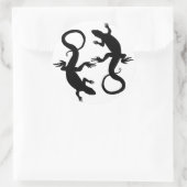 Stikkers van hagedis met oprolmechanisme ronde sticker (Tas)