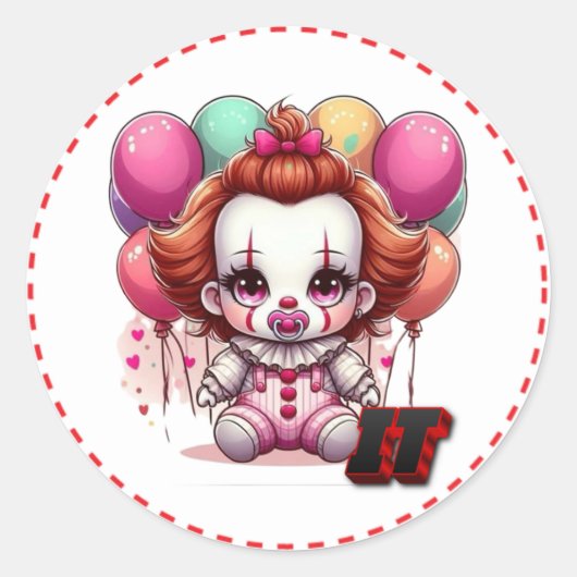 Stikkertje het ronde sticker (Voorkant)