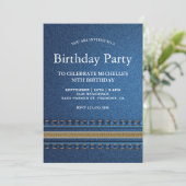 Stiks Denim Rits Jeans Verjaardagsfeest Kaart (Staand voorkant)