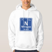 Stikstof Nitro chemisch 7 element. Co2 uitstoot. Hoodie (Voorkant)