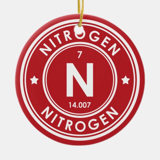 Stikstofelement Rode keramische decoratie (Voorkant)