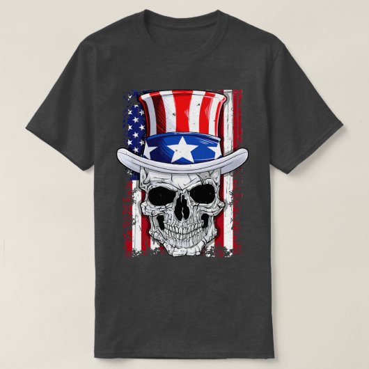 Stil 4 juli Oom Sam American Flag Mannen Wome T-shirt (Design voorkant)