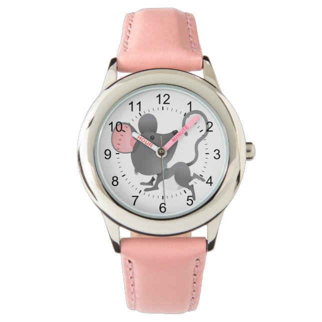 Stil als Cartoon voor muisgeluid Horloge (Voorkant)