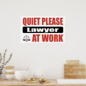 Stil alsjeblieft advocaat op het werk poster (Keuken)