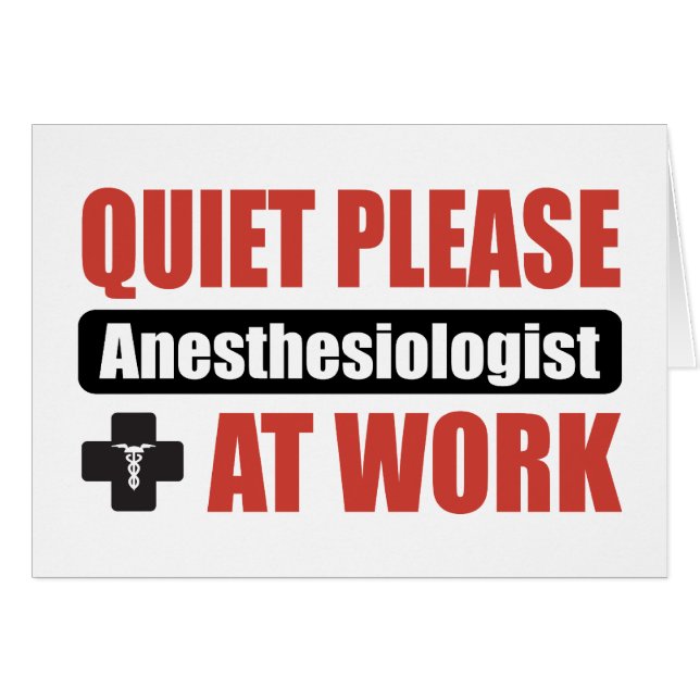 Stil alsjeblieft anesthesioloog op het werk (Voorkant Horizontaal)